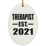 Therapist Established EST. 2021 - Oval Ornament