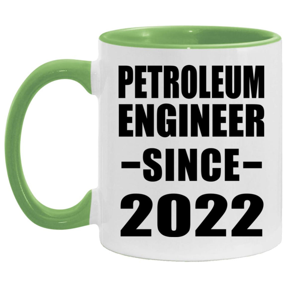 Petroleum Engineer Since 2022 - 11oz Accent Mug Green