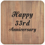 Happy 33rd Anniversary - Drink Coaster C