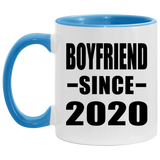 Boyfriend Since 2020 - 11oz Accent Mug Blue