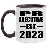 Pr Executive Established EST. 2023 - 11oz Accent Mug Black