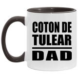 Coton De Tulear Dad - 11oz Accent Mug Black