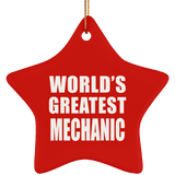 World's Greatest Mechanic - Star Ornament