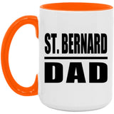 St. Bernard Dad - 15oz Accent Mug Orange