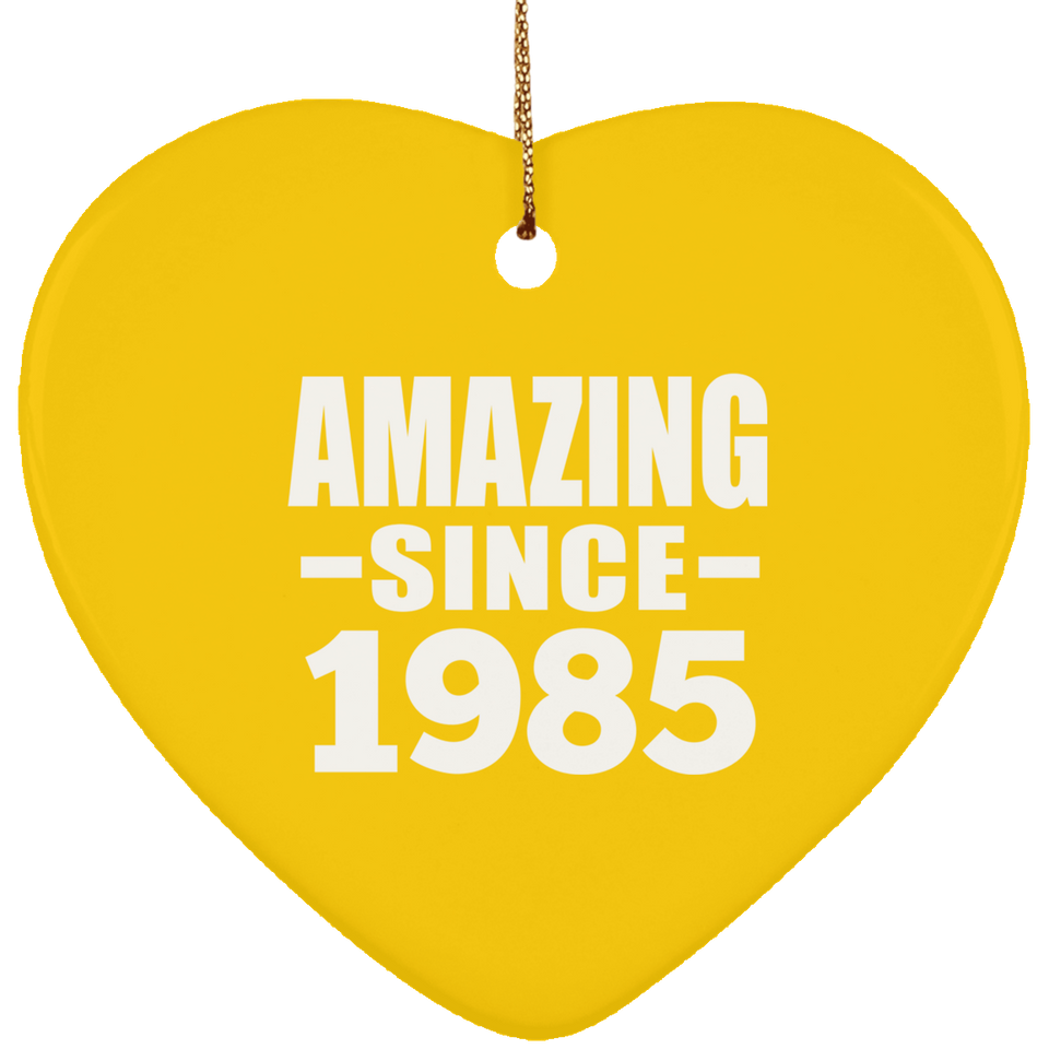39th Birthday Amazing Since 1985 - Heart Ornament
