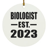 Biologist Established EST. 2023 - Circle Ornament