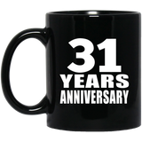 31st Anniversary 31 Years - 11 Oz Coffee Mug Black