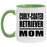 Curly-Coated Retriever Mom - 11oz Accent Mug Green