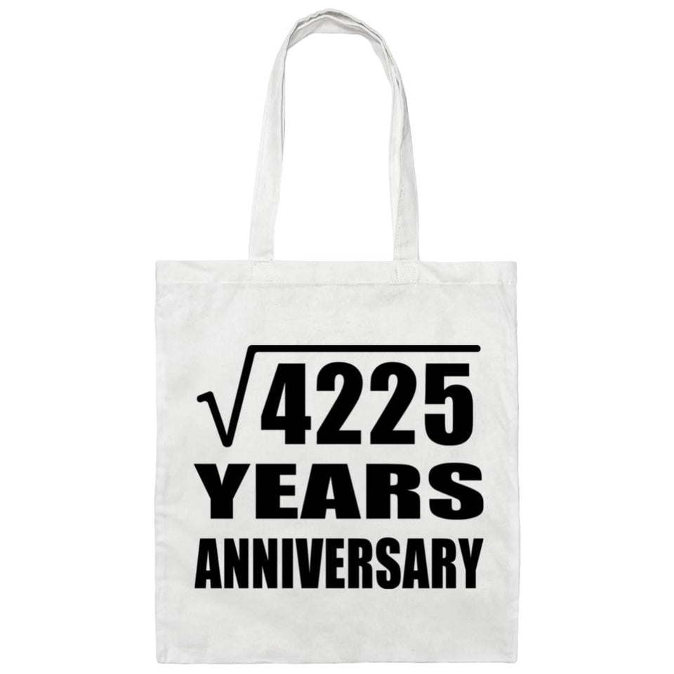 65th Anniversary Square Root of 4225 Years Anniversary - Tote Bag White