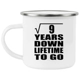3rd Anniversary Square Root of 9 Years Lifetime To Go - 12oz Camping Mug
