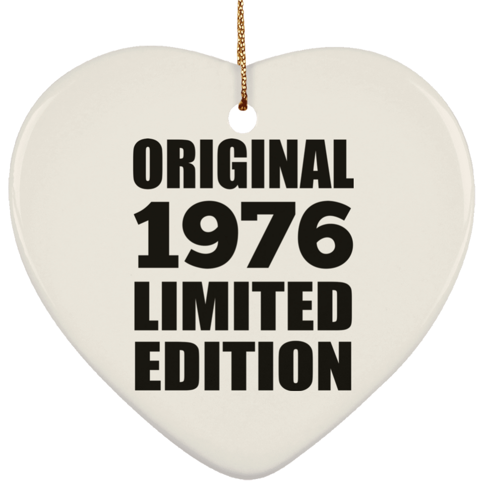 48th Birthday Original 1976 Limited Edition - Heart Ornament