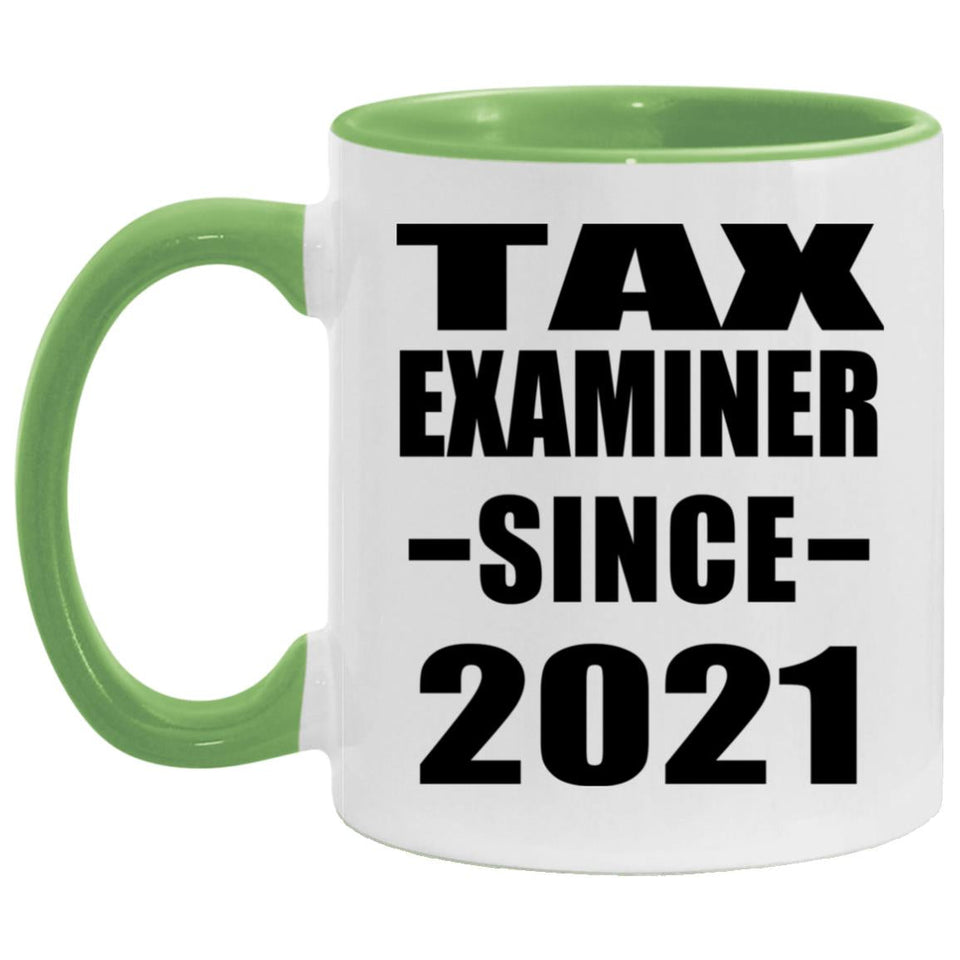 Tax Examiner Since 2021 - 11oz Accent Mug Green