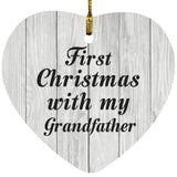 First Christmas With My Grandfather - Heart Ornament F