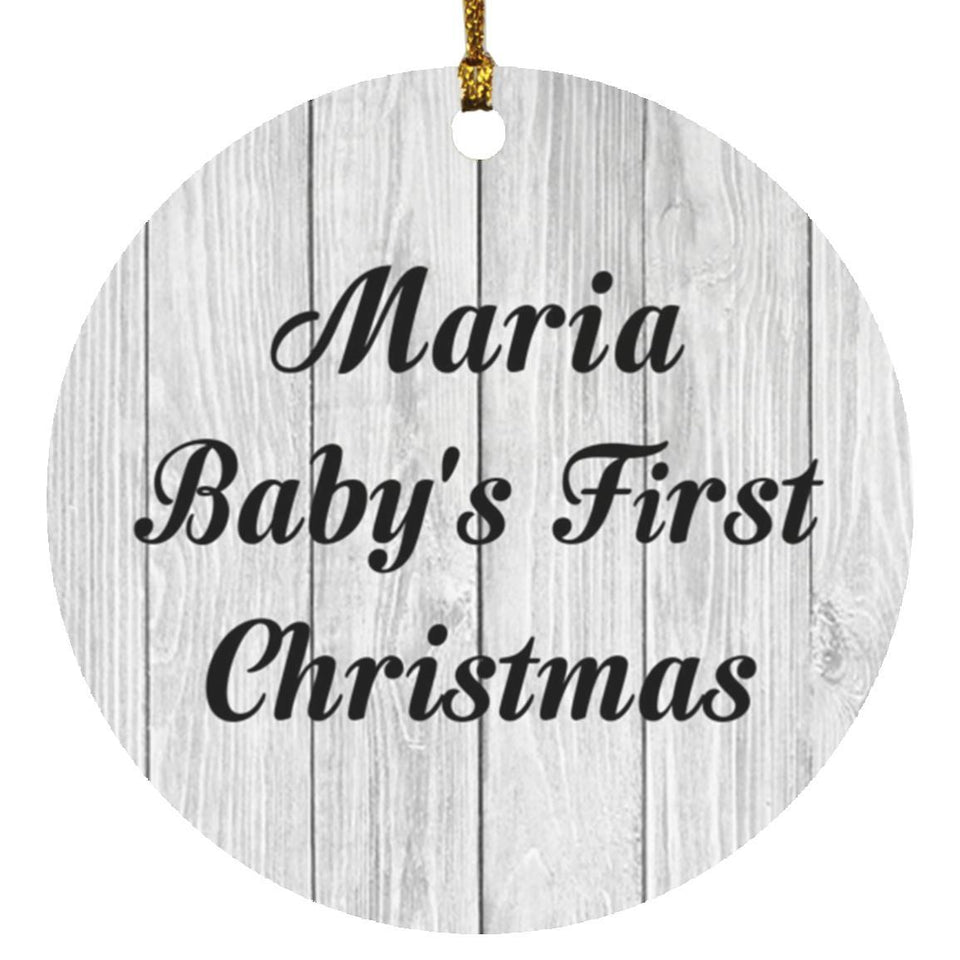 Maria Baby's First Christmas - Circle Ornament F