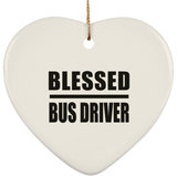 Blessed Bus Driver - Heart Ornament