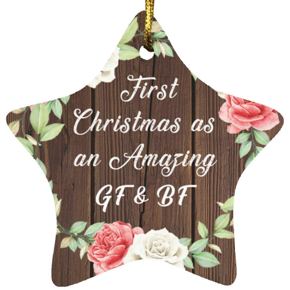 First Christmas As an Amazing GF & BF - Star Ornament A