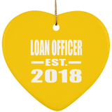 Loan Officer Established EST. 2018 - Heart Ornament