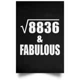 94th Birthday Square Root of 8836 & Fabulous - Poster Portrait