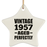 67th Birthday Vintage 1957 Aged Perfectly - Star Ornament