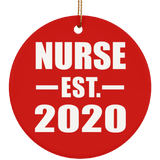 Nurse Established EST. 2020 - Circle Ornament