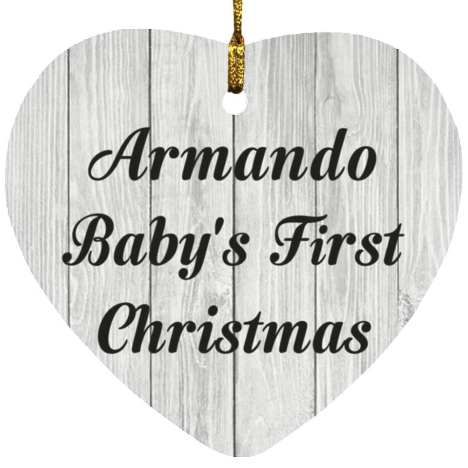 Armando Baby's First Christmas - Heart Ornament F