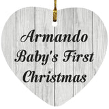 Armando Baby's First Christmas - Heart Ornament F