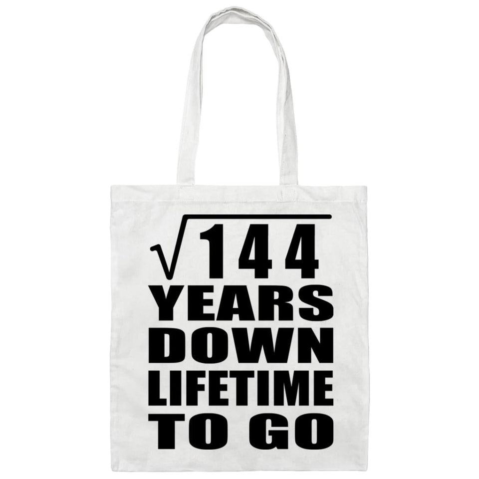 12th Anniversary Square Root of 144 Years Lifetime To Go - Tote Bag White