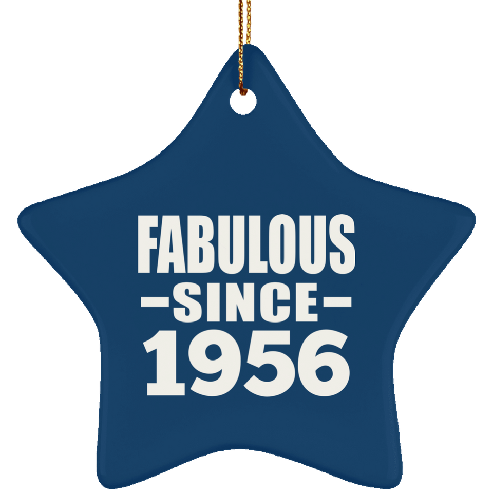 68th Birthday Fabulous Since 1956 - Star Ornament