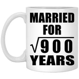 30th Anniversary Married For Square Root of 900 Years - 11oz Coffee Mug