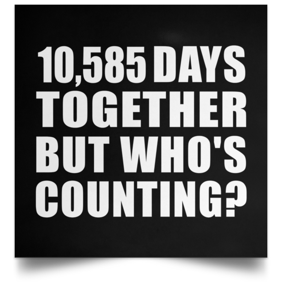 29th Anniversary 10,585 Days Together But Who's Counting - Poster Square