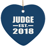 Judge Established EST. 2018 - Heart Ornament