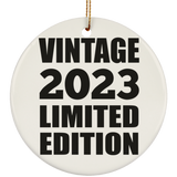 1st Birthday Vintage 2023 Limited Edition - Circle Ornament