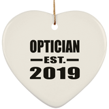 Optician Established EST. 2019 - Heart Ornament