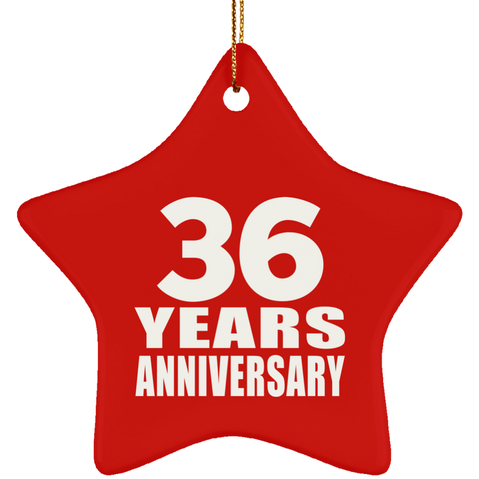 36th Anniversary 36 Years - Star Ornament