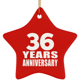 36th Anniversary 36 Years - Star Ornament