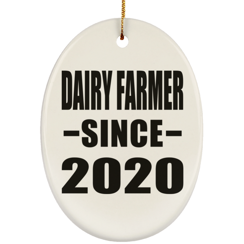 Dairy Farmer Since 2020 - Oval Ornament