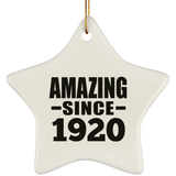 104th Birthday Amazing Since 1920 - Star Ornament