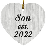 Son Established Est. 2022 - Heart Ornament F