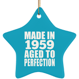 65th Birthday Made In 1959 Aged to Perfection - Star Ornament