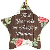 First Year As An Amazing Mamaw - Star Ornament A