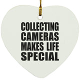 Collecting Cameras Makes Life Special - Heart Ornament