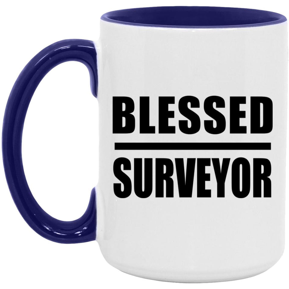 Blessed Surveyor - 15oz Accent Mug Purple