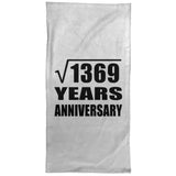 37th Anniversary Square Root of 1369 Years Anniversary - Hand Towel