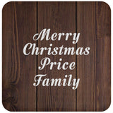 Merry Christmas Price Family - Drink Coaster D