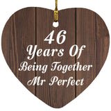 46th Anniversary 46 Years Of Being Mr Perfect - Heart Ornament D