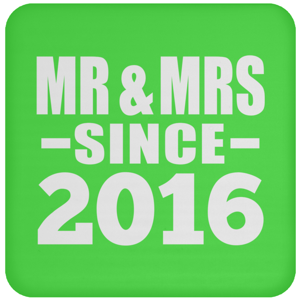 8th Anniversary Mr & Mrs Since 2016 - Drink Coaster