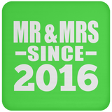 8th Anniversary Mr & Mrs Since 2016 - Drink Coaster