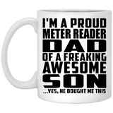 Proud Meter Reader Dad Of Awesome Son - 11 Oz Coffee Mug