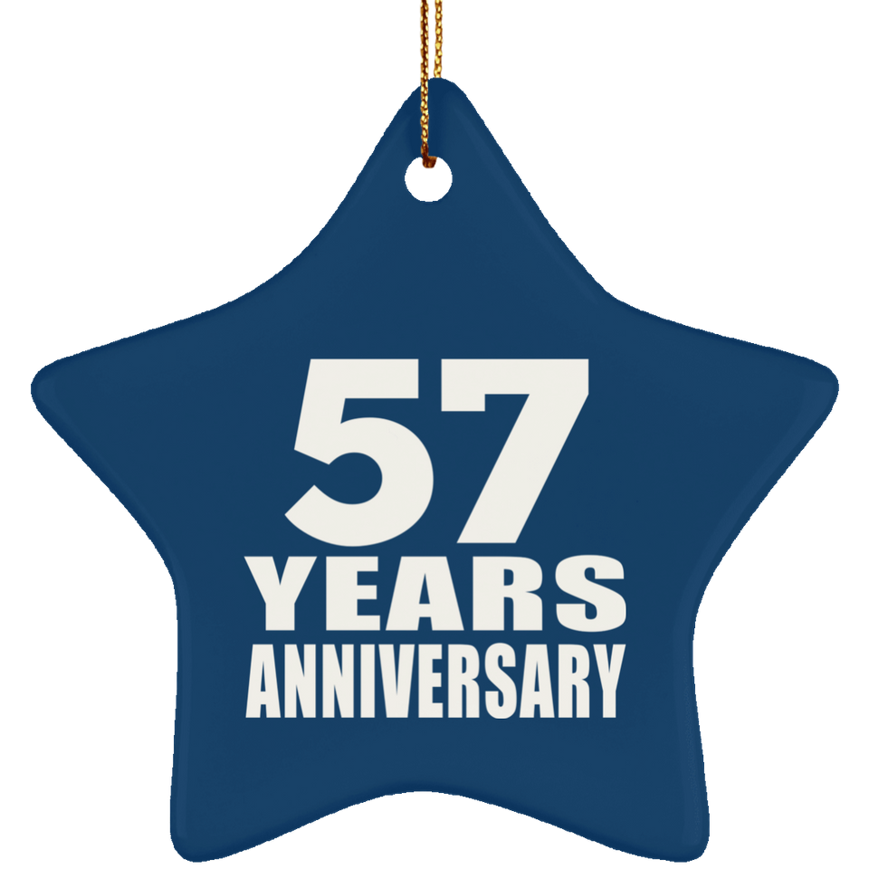57th Anniversary 57 Years - Star Ornament