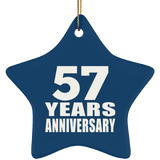 57th Anniversary 57 Years - Star Ornament